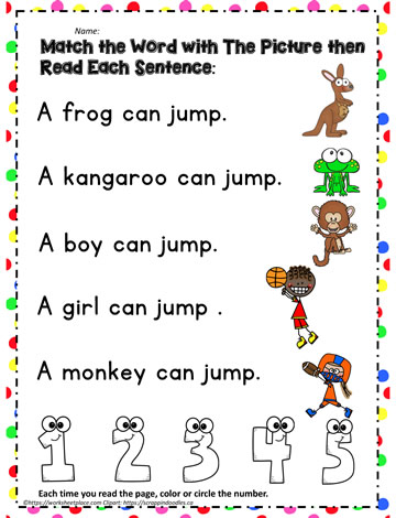 Kindergarten Word Activities 89